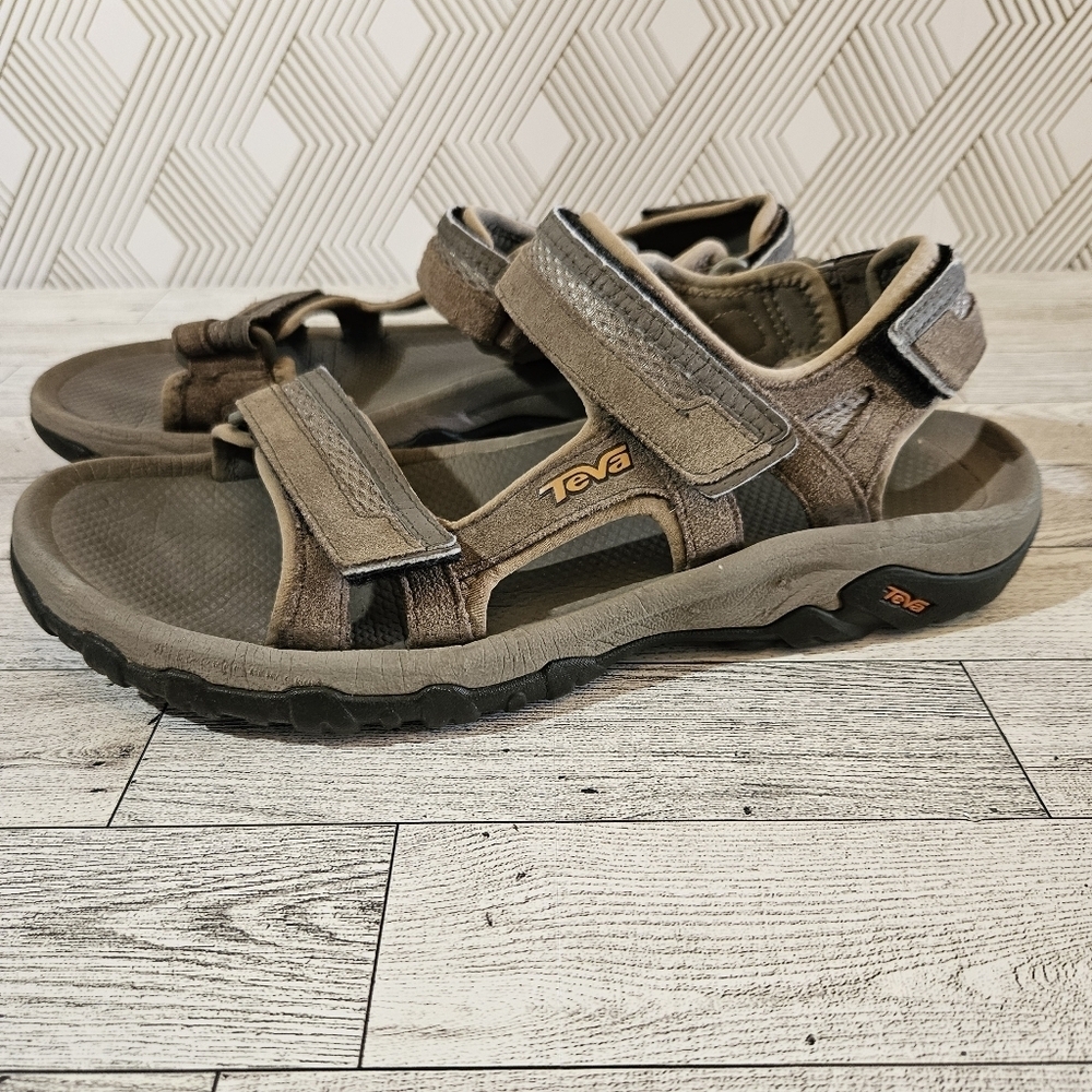 Teva Men's Hudson Hiking Sandals Brown Size 8 Suede 1002433 - Picture 4 of 8